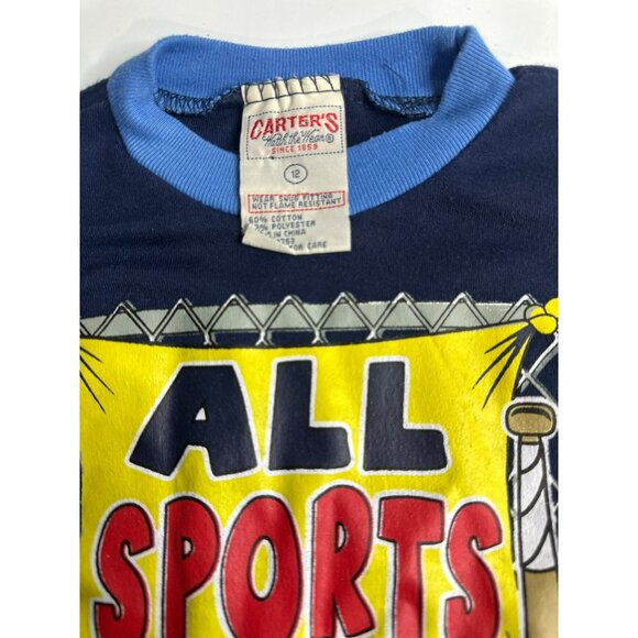VTG Y2K Carters All Sports Ball Shirt | Toddler Boy 10"x11" Ringer Tee 12 Months - Picture 3 of 6